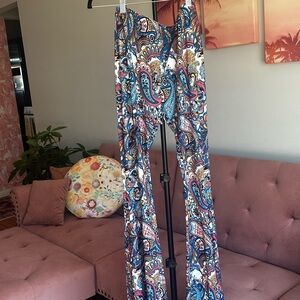 Colorful Paisley 70s style Women's Pants